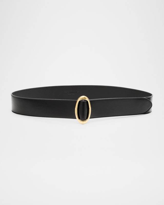 Cintura Buckle Leather Belt